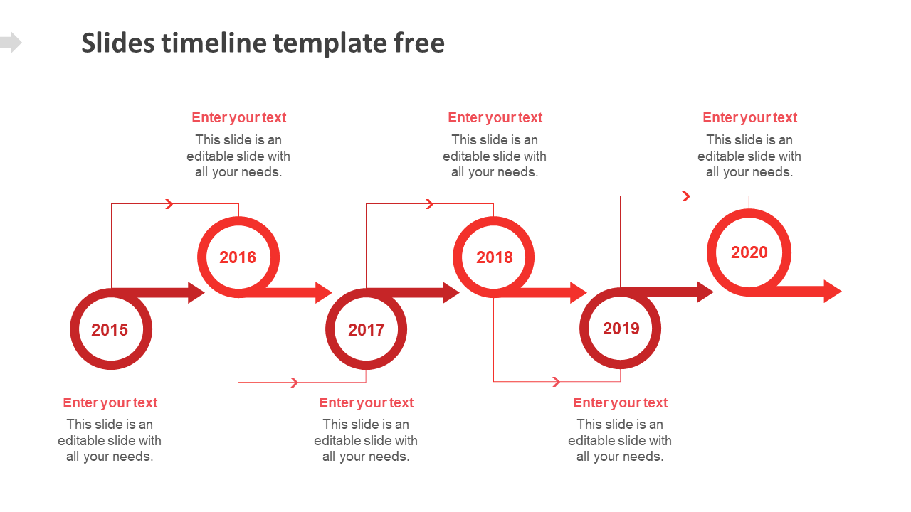 google slides timeline template free-red